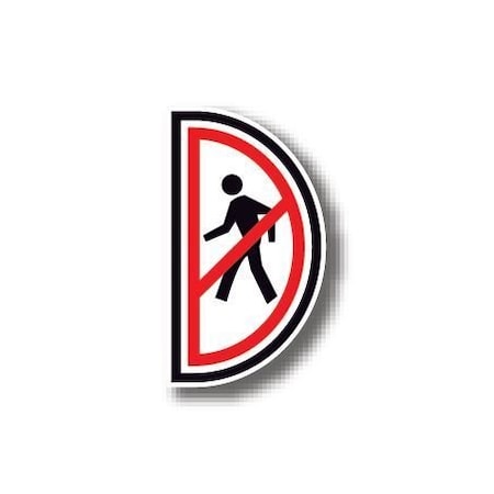 Ergomat 17in x 30in HALF SIGNS - No Pedestrian Left DSV-SIGN 510 #0631LEFT -UEN